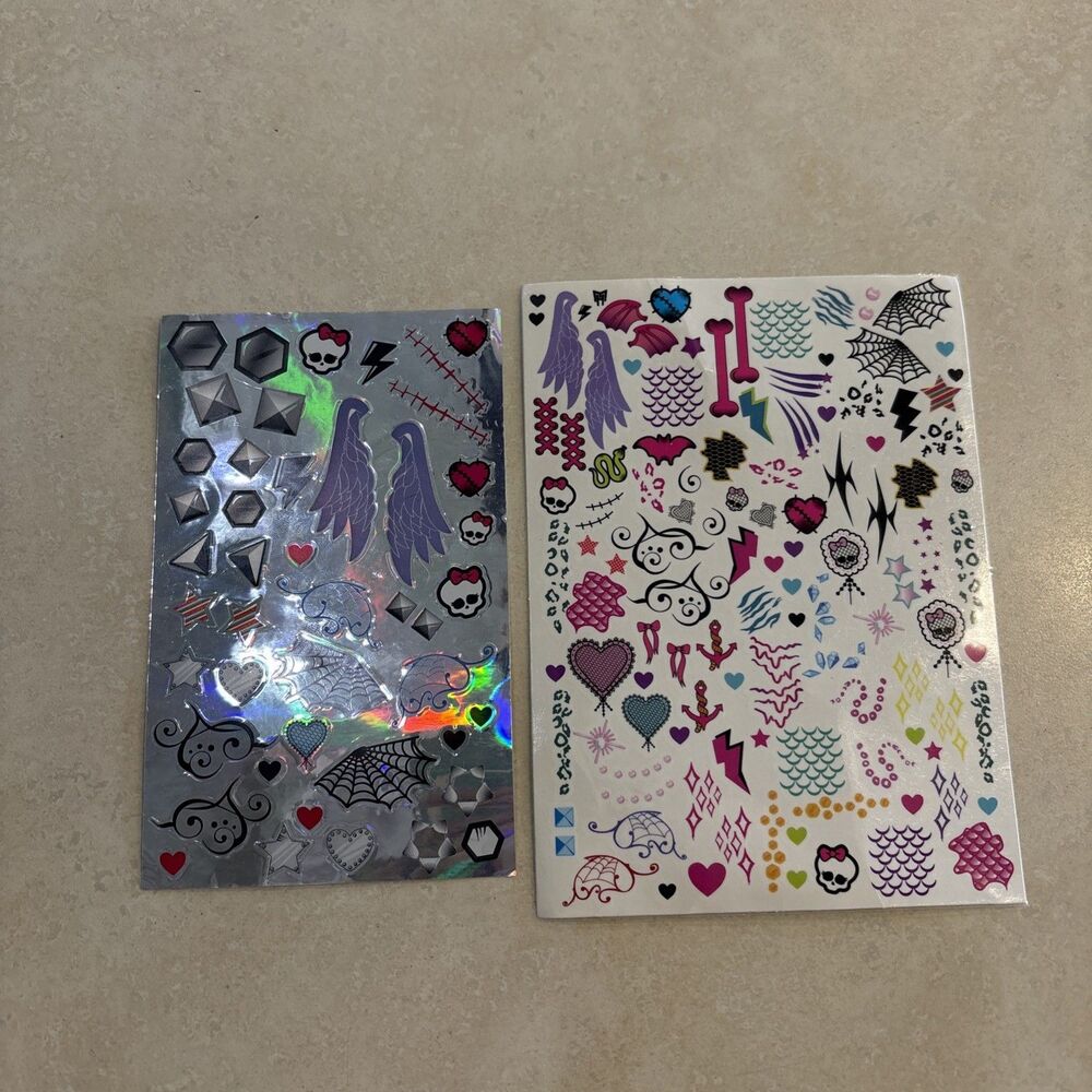 Monster High Gore-geous Ghoul Temporary Doll Tattoos Not For Humans And Stickers